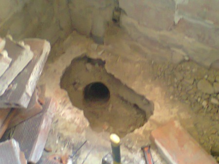 Retirada de manguetón para su sustitución. 